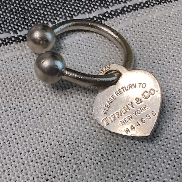 Tiffany & Co. Accessories - Tiffany & Co. Silver Heart Charm Key Ring **HP**